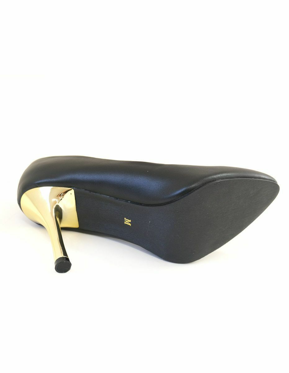 メタリックヒールパンプス レディース ブラック レッド ホワイト