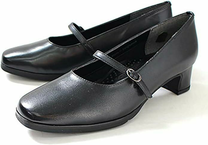 本革 パンプス 痛くない ローヒール 幅広 3e 4e 結婚式 歩きやすい