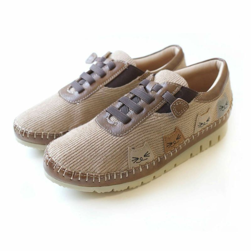 猫柄スニーカーレディースカジュアル猫シューズスリッポンSPEEDYDUCK