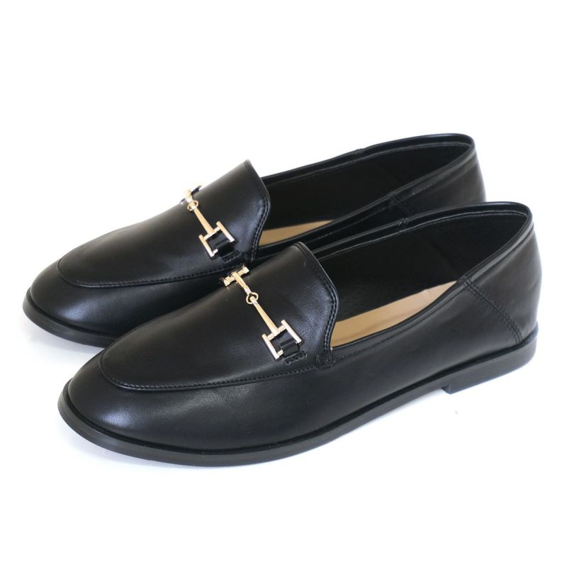 お3☆ moussy ビットローファー レディース Sネイビー 箱付き スクエアトゥビットローファー[品番：AZLW0021094]｜AZUL BY