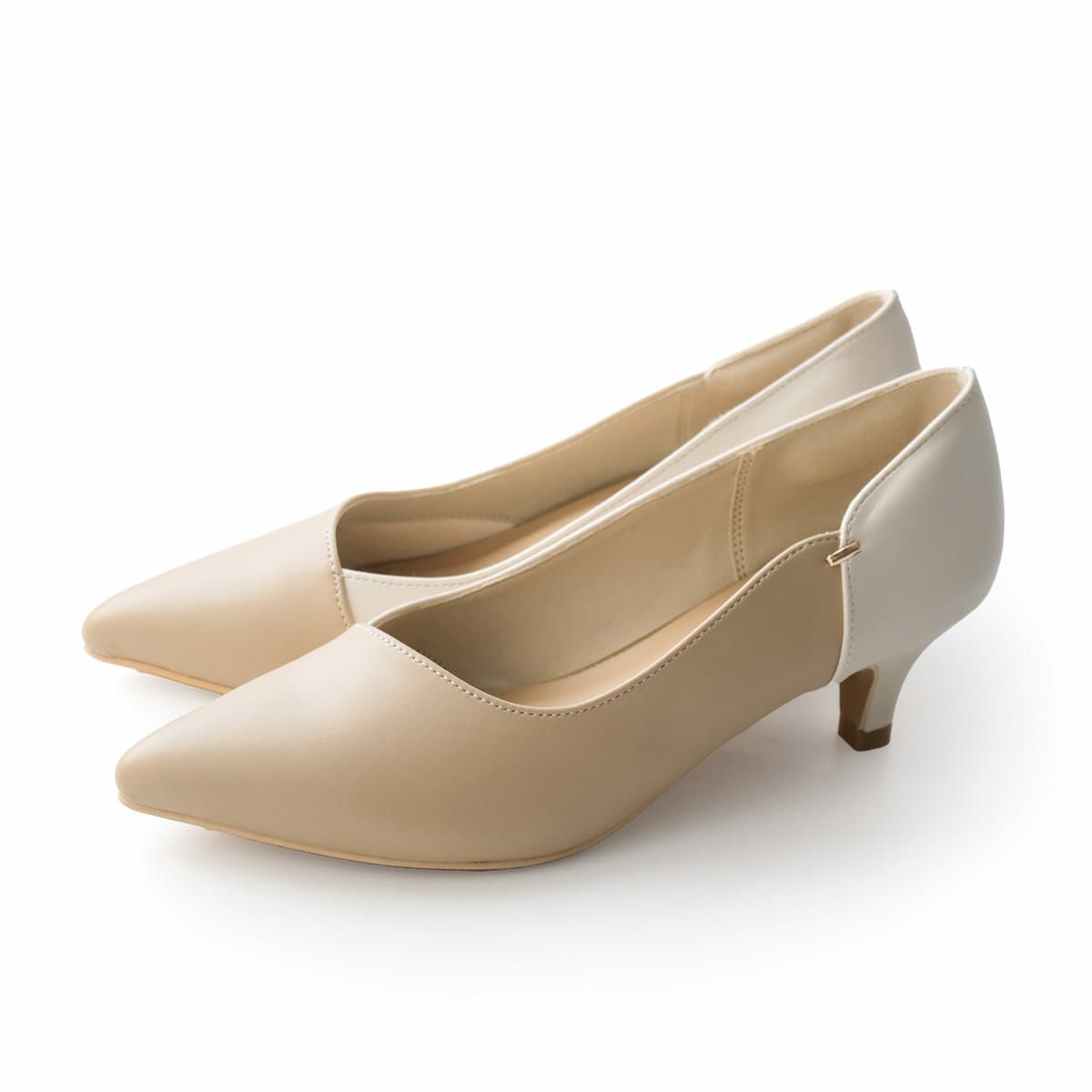 ベージュ(PU)×アイボリー(PU)