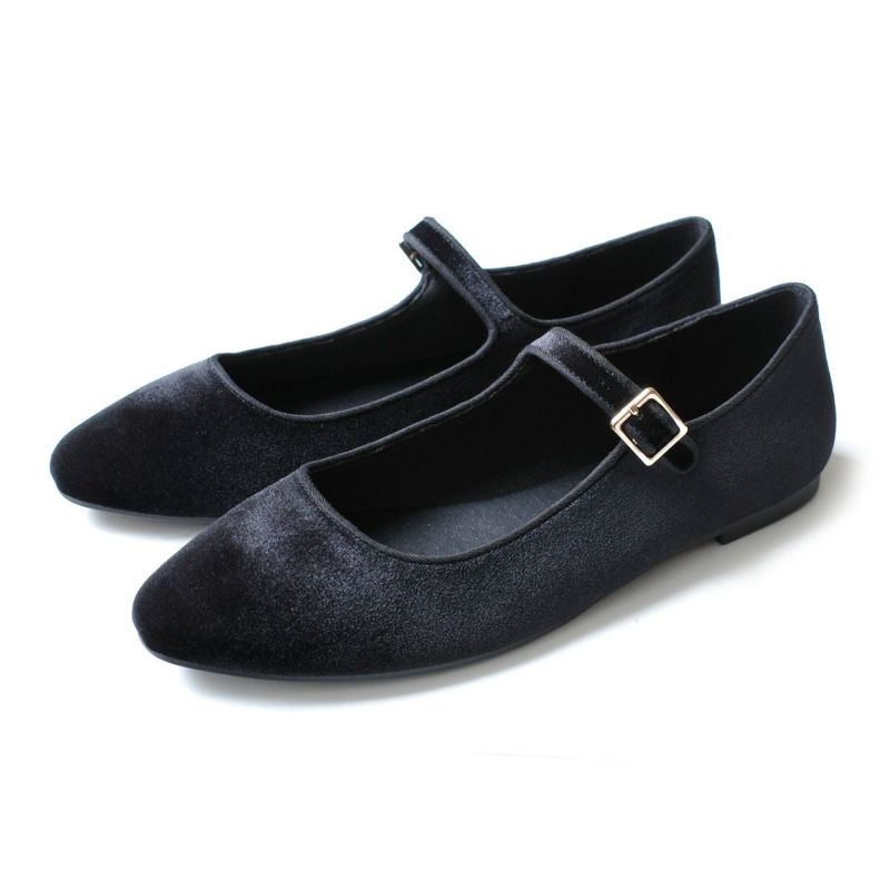 【美品】アダムエロペ メリージェーン ベロア ブラック24.5 美品】アダムエロペ メリージェーン ベロア ブラック24.5 逸品
