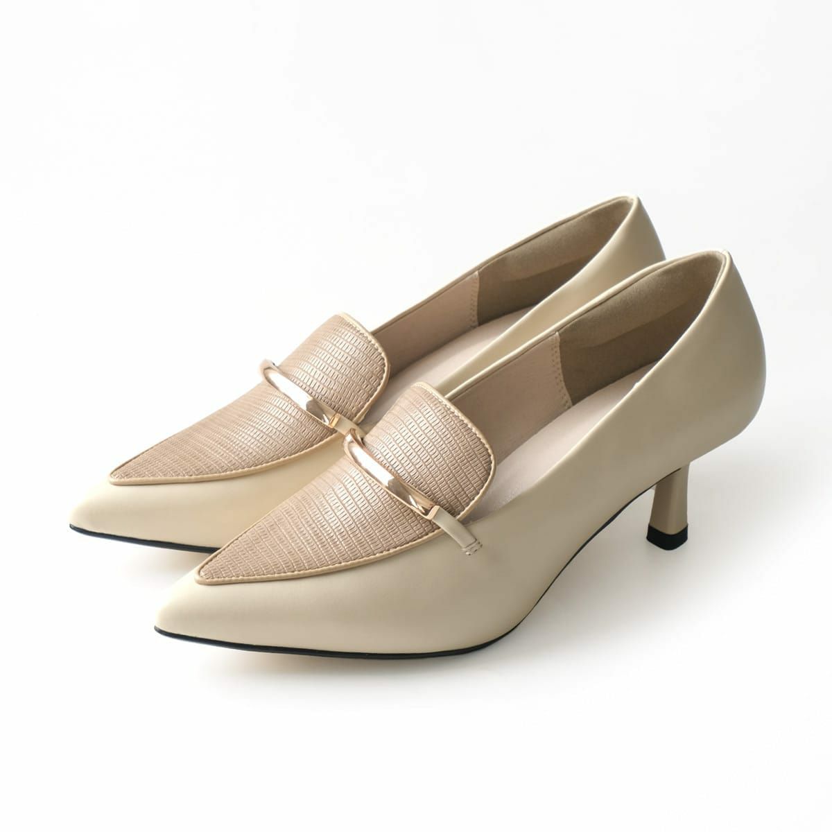 ライトベージュ(PU)×BG(型押し)