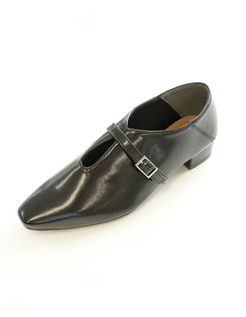 2足以上で10％OFF対象】ソフトスクエアパンプスローヒールバブーシュ