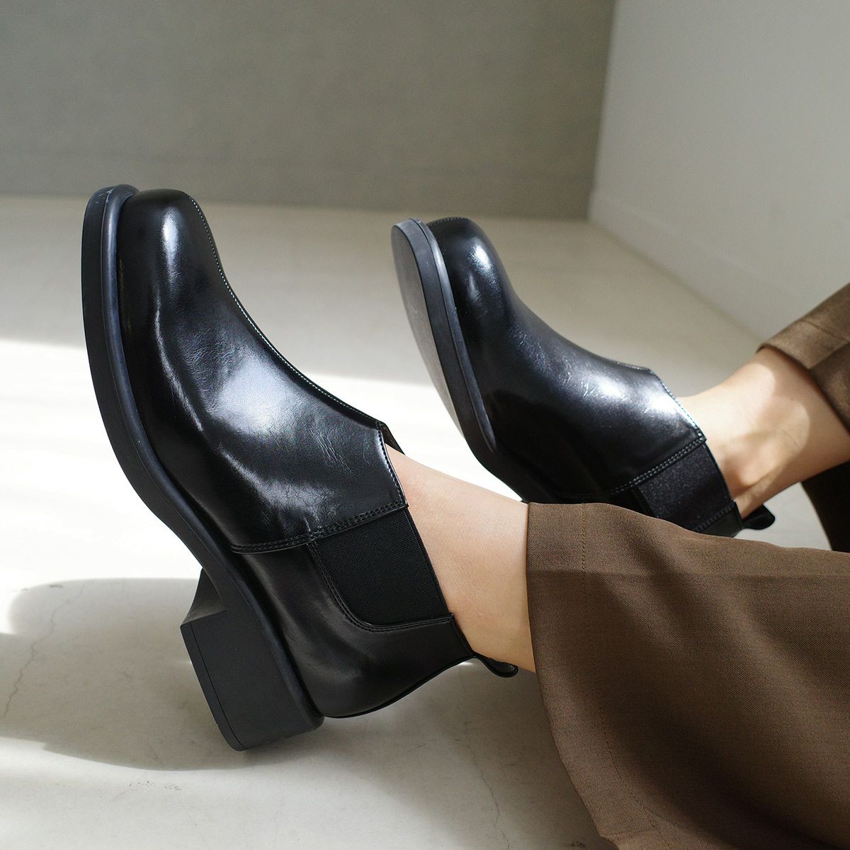 サイドゴアブーティスクエアトゥレディース靴 レディース | 《公式